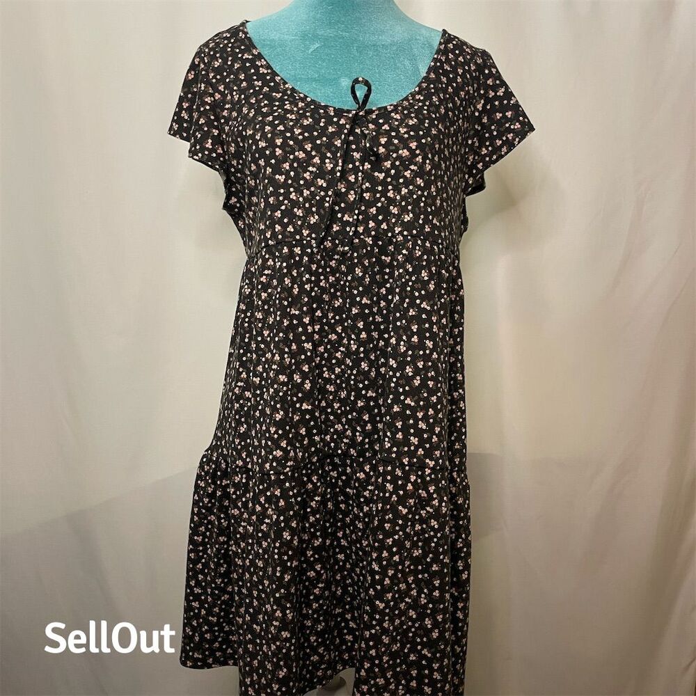 SO Black Floral Mini Dress